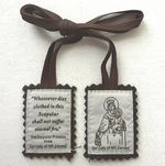 BROWN SCAPULAR of Our Lady of Mount Carmel   Traditional Woollen Scapular