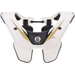 NEW ATLAS AIR NECK BRACE WHITE GOLD MOTOCROSS MX ADULT ENDURO BMX ATV OFF ROAD