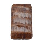 Antique Crocodile Leather Calling Card Case Cigarette Case Double Sided Rare