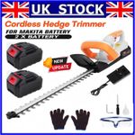 Garden Cordless Hedge Trimmer 21V Electric Cutter Pruner with Battery & Charger