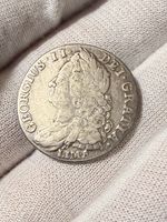 1745 George II LIMA Silver Shilling High Grade Scarce Historic British Coin