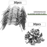 Greenhouse Glazing Glass Clips W + Z Mixed Pack Spring Wire Glass Fixing Clips