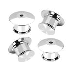 Locking Pin Backs Silver Tone Pin Badge Backs Replacement Brooch Pin Keepers x 4