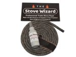 Stove Rope Wood  Burning Stove Doors Flue Pipe Seal Glue 6,8,10,12mm Black