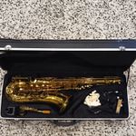 Startone STS-75 Gold Lacquered Brass Tenor Saxophone Instrument with Hard Case
