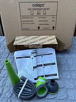 Colapz 3 in 1 Plastic Watering Can Kit, Green & Grey Colour