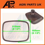 Wide Angle Blind Spot 210 x 160mm Mirror Head Truck Tractor Caravan Bus Towing