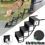 4 Stairs Folding Portable Dog Ramp Steps Car Boot Access Ladder for Pet Dog Cat