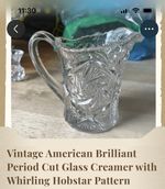 Vintage American Brilliant Creamer