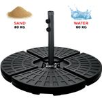 4 X Banana Parasol Base Weight Cantilever Hanging Fan Style Parasol Weight 80kg