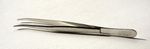 Tweezers 12cm long with bent tips, nickel plated