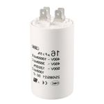 16uF 450V AC CBB60 Capacitor for Water Pump Motor Double Insert Capacitor White
