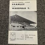 Bramley v Wakefield Trinity -1971 players 2nd round 