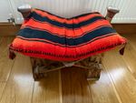 Vintage Arabic Camel Saddle Stool 45x56.5x37cm Handmade in Saudi Arabia