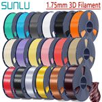 SUNLU 1.75MM PLA/ASA/PLA+2.0/Matte/PETG/ABS/SILK 3D Printer Filament 1KG Lot