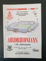 Programme For Airdrieonians v St Johnstone 1996/97 Division One.