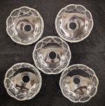 Set of 5 Crystal Bobeche for Chandelier 4-Inch Glass Bobeches 10 Pin Holes