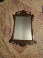 Antique Georgian Mahogany Fret Work Mirror