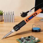 100W  Digital Electric Soldering Iron station Welding Gun Kit Tempe Adjustable