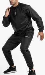 BOXRAW Lineal Professional Sauna Suit for Men Top & Bottoms Non Rip Sweat Suit