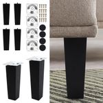 4PCS Wooden Furniture Sofa Feet Square Tapered Legs Bed Stool Chair Support Feet