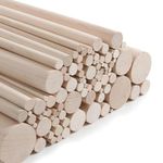Maple Dowels - 150mm, 200mm, 350mm, 500mm, 1m lengths, various diameters