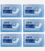  Pack Of 6 Sana Extra Incontinence Pads for Bladder Weakness Triple Protection