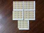 SG 637 FLAW NATURE 1963 COLLECTION 5 CYLINDER BLOCKS EACH  WITH 3 LISTED FLAWS