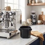 Espresso Knock Box: 580ml Black Spill-Resistant Espresso Dump Bin, Coffee