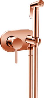 Rose Gold Bidet Shattaf Muslim Concealed Bathroom Mixer, Hot Cold Hand Spray Set