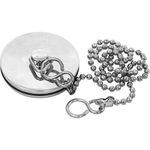 Chrome Metal Bathroom Bath Plug and Chain Heavy Duty 1 3/4"