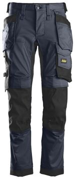 SNICKERS 6241 STRETCH WORK TROUSERS ALLROUNDWORK WITH HOLSTER POCKETS NAVY BLUE