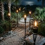 Bamboo Garden Torches - 114cm - Black - Pack of 6