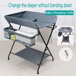 Foldable Baby Changing Unit Oxford Cloth Table Station Bed w Storage Organizer