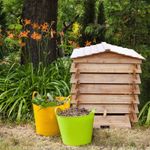 Wooden Composter Compost Bin BeeHive Style Recycle Garden Kitchen Waste 328L