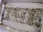 PRETTY EDWARDIAN SOLID STERLING SILVER TRAY DISH 1904 ANTIQUE 57g
