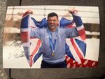 Matt Weston signed photo- double gold winter olympian skeleton- 12X8 with proof