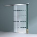Durovin Interior Sliding Glass Door 8mm Frosted Section Rail Track 775-1025mm