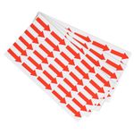 Small Arrow Sticker Label 1.2 x 0.5", 120Pcs Adhesive Color Coding Sign, Red
