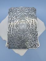 Antique Victorian 1860 Edward Smith Sterling Silver Calling Card Case 69.18g