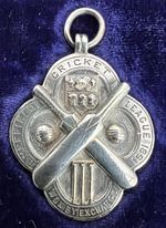 1891 James Fenton 925 Sterling Silver Sheffield Cricket Medal Fob Cased 21.5g