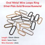 Oval Metal Wire Loops Ring Bag Ring Buckles Fasteners for Webbing 10/11/12-30mm