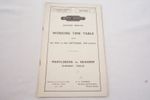 1948 Eastern Region Working Timetable Section F Marylebone Neasden Summary Table