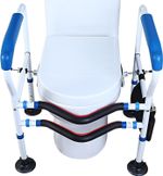 NJUN Adjustable Toilet Safety Frame with Anti-Slip Handrails