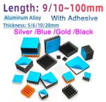 Aluminium Heatsink Anodized Heat Sink Radiator Cooler With Adhesiv Various Size