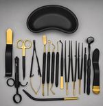 High quality Dental Instrument Kit Black & Gold Coated German Stainless Steel