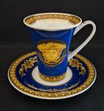 ROSENTHAL VERSACE MEDUSA BLUE COFFEE DUO.