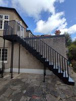 Asta modular indoor/outdoor  staircases, profiled grid  treads- galvanised