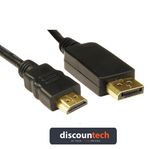 HDMI to DP Cable HDMI DisplayPort Black 2 Metre Cables Direct HDHDPORT-005-2M