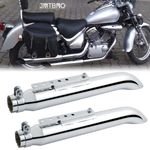 2pcs Exhaust Muffler Silencer Pipe For Suzuki VL 125 800 1500 Intruder Bobber
